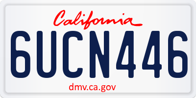 CA license plate 6UCN446