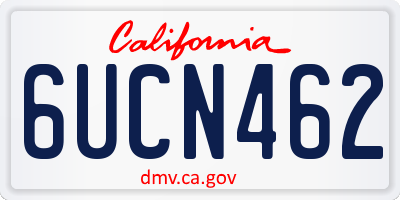 CA license plate 6UCN462