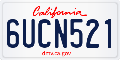 CA license plate 6UCN521