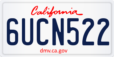 CA license plate 6UCN522