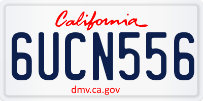 CA license plate 6UCN556