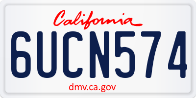 CA license plate 6UCN574