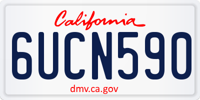 CA license plate 6UCN590
