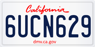 CA license plate 6UCN629