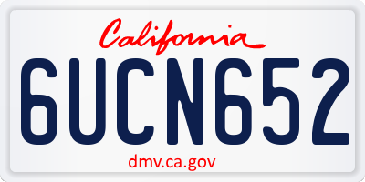 CA license plate 6UCN652
