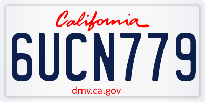 CA license plate 6UCN779