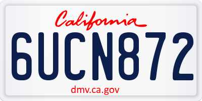 CA license plate 6UCN872