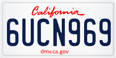 CA license plate 6UCN969