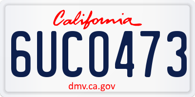 CA license plate 6UCO473