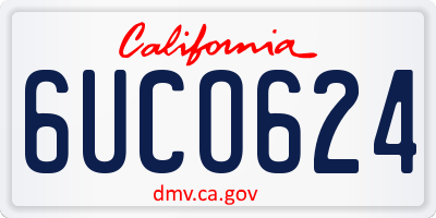 CA license plate 6UCO624