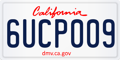 CA license plate 6UCP009