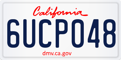 CA license plate 6UCP048