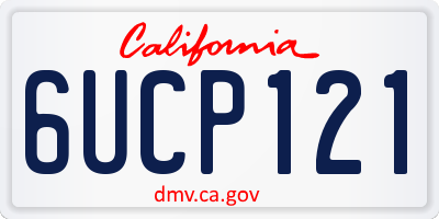 CA license plate 6UCP121