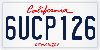 CA license plate 6UCP126