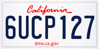 CA license plate 6UCP127