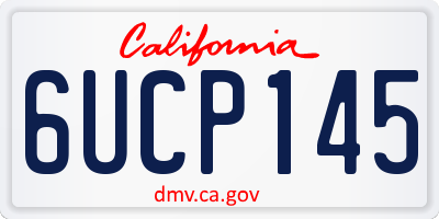 CA license plate 6UCP145