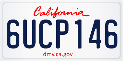 CA license plate 6UCP146