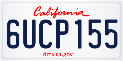 CA license plate 6UCP155