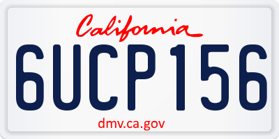 CA license plate 6UCP156