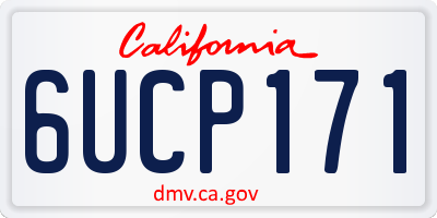 CA license plate 6UCP171