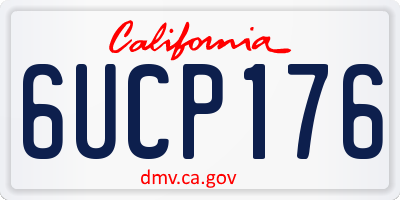 CA license plate 6UCP176