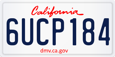 CA license plate 6UCP184