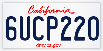 CA license plate 6UCP220
