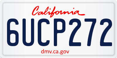 CA license plate 6UCP272