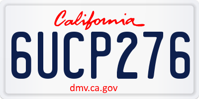 CA license plate 6UCP276