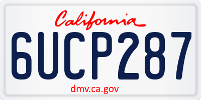 CA license plate 6UCP287