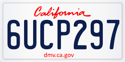 CA license plate 6UCP297