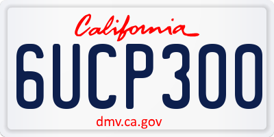 CA license plate 6UCP300