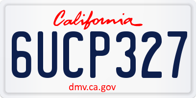 CA license plate 6UCP327