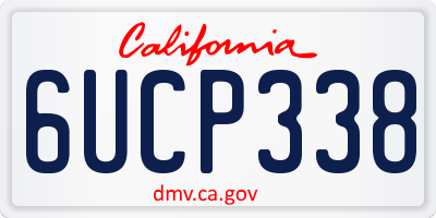 CA license plate 6UCP338