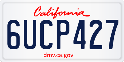 CA license plate 6UCP427