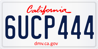 CA license plate 6UCP444
