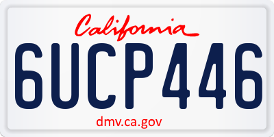 CA license plate 6UCP446