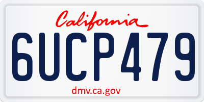 CA license plate 6UCP479
