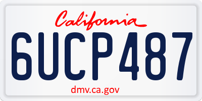 CA license plate 6UCP487