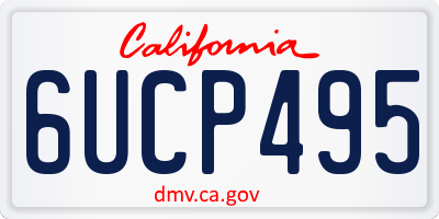 CA license plate 6UCP495