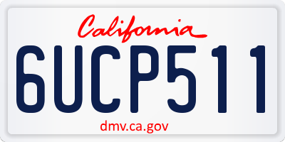 CA license plate 6UCP511