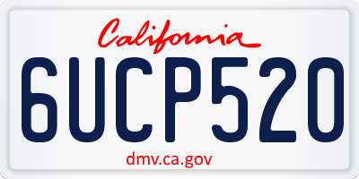 CA license plate 6UCP520