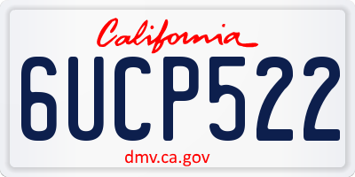 CA license plate 6UCP522