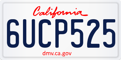 CA license plate 6UCP525
