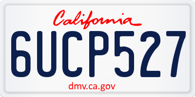 CA license plate 6UCP527