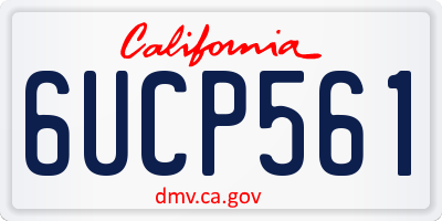 CA license plate 6UCP561