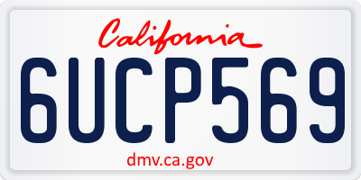 CA license plate 6UCP569