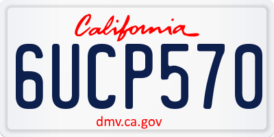 CA license plate 6UCP570