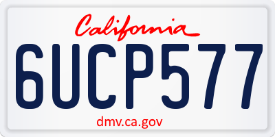 CA license plate 6UCP577