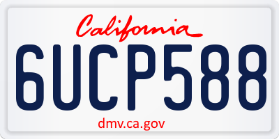 CA license plate 6UCP588